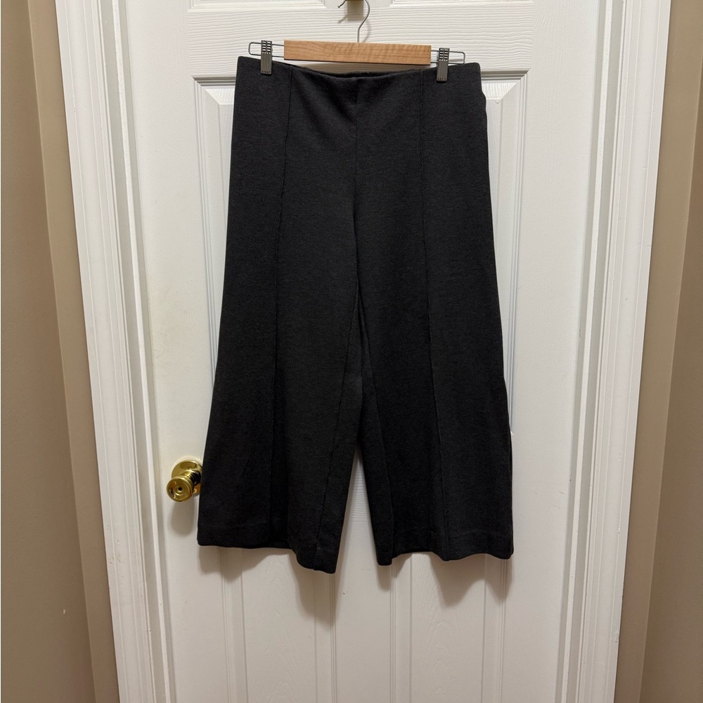 Chico's Elegant Black Women's Wide Leg Cropped Pants